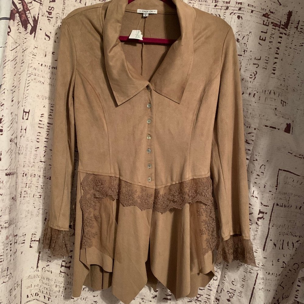 - NEW CINDY OH LONG TUNIC BLOUSE OR DUSTER